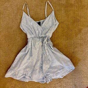 Light blue floral dress with cute skort